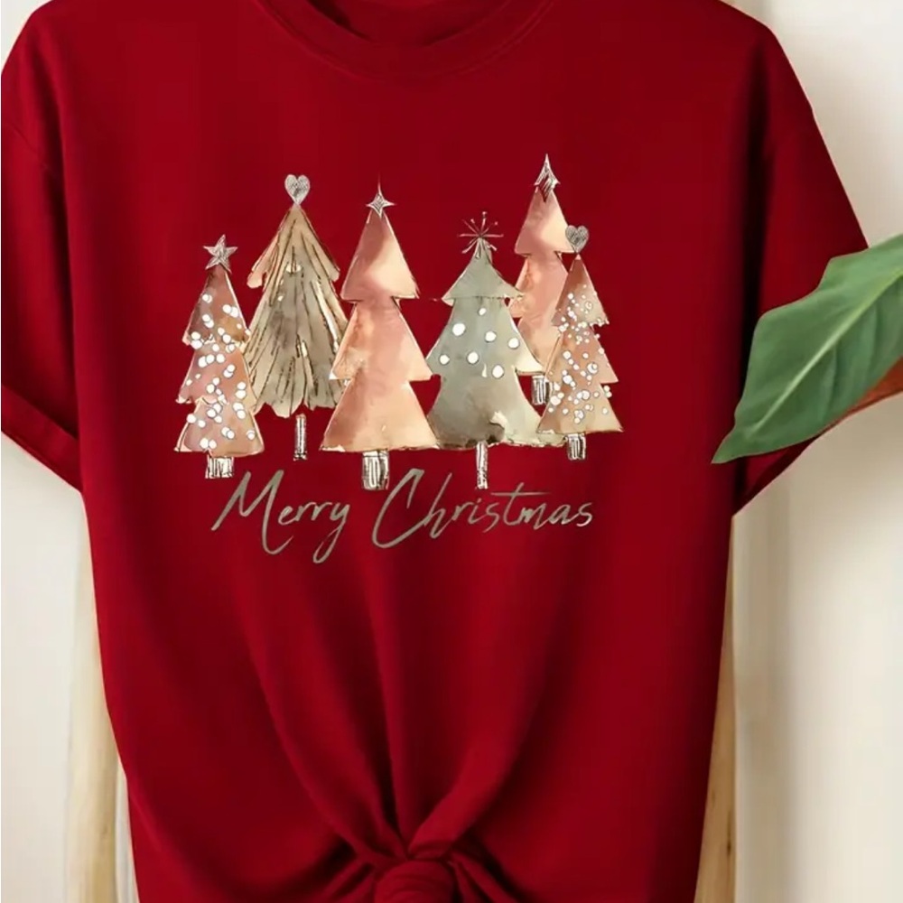 Red Merry Christmas Graphic Tee